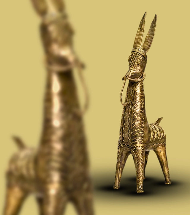Dokra Bankura Horse | Handcrafted Brass Figurine – Traditional Dhokra Art - Retail Maharaj