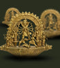 Dokra Durga Family | Handcrafted Brass Figurine – Ek-Chala Durga on Boat - Retail Maharaj