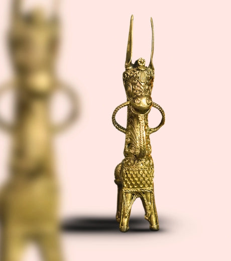 Dokra Horse (6") | Handcrafted Brass Figurine – Traditional Dhokra Art  Product Description: - Retail Maharaj