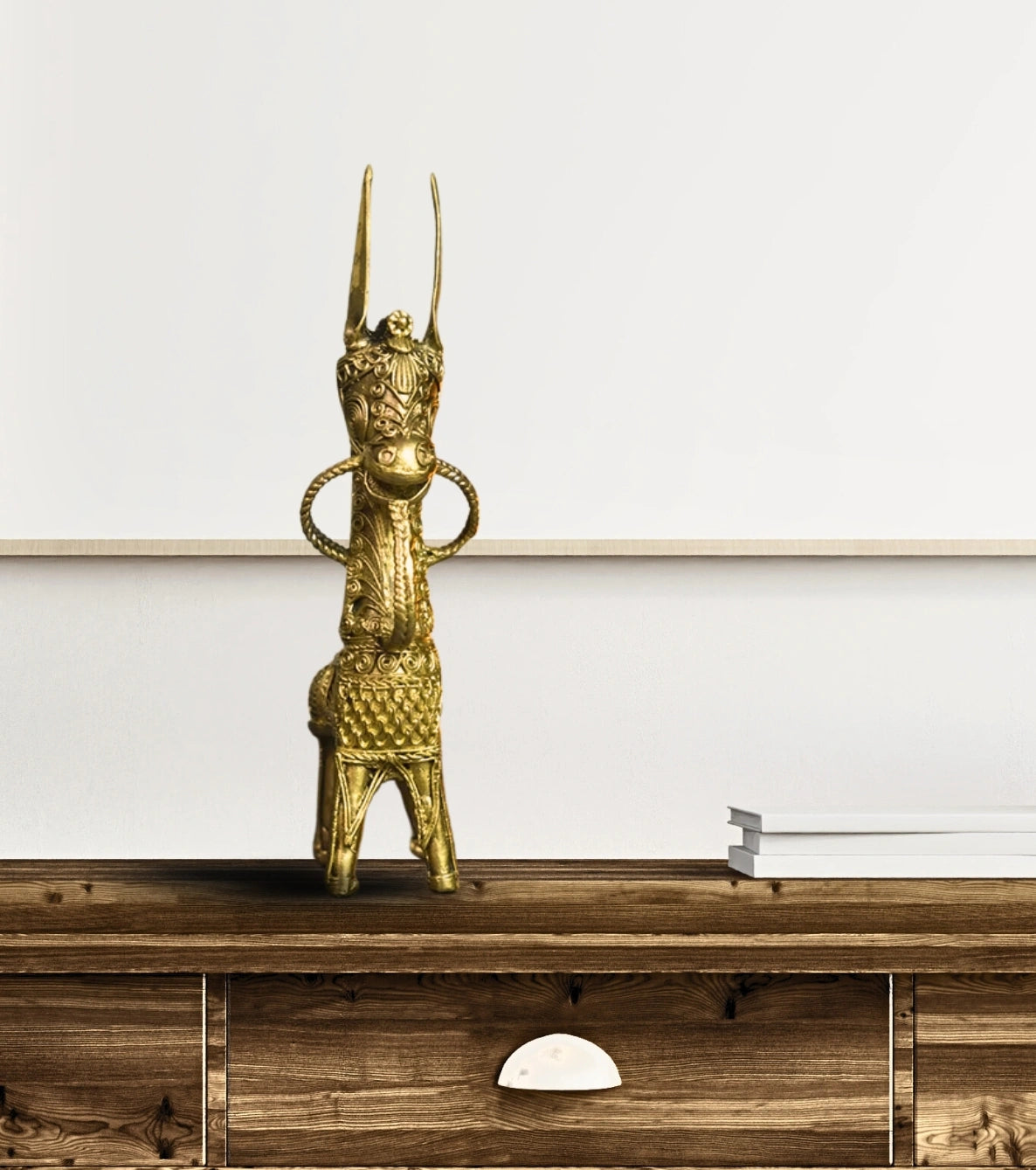 Dokra Horse (6") | Handcrafted Brass Figurine – Traditional Dhokra Art  Product Description: - Retail Maharaj