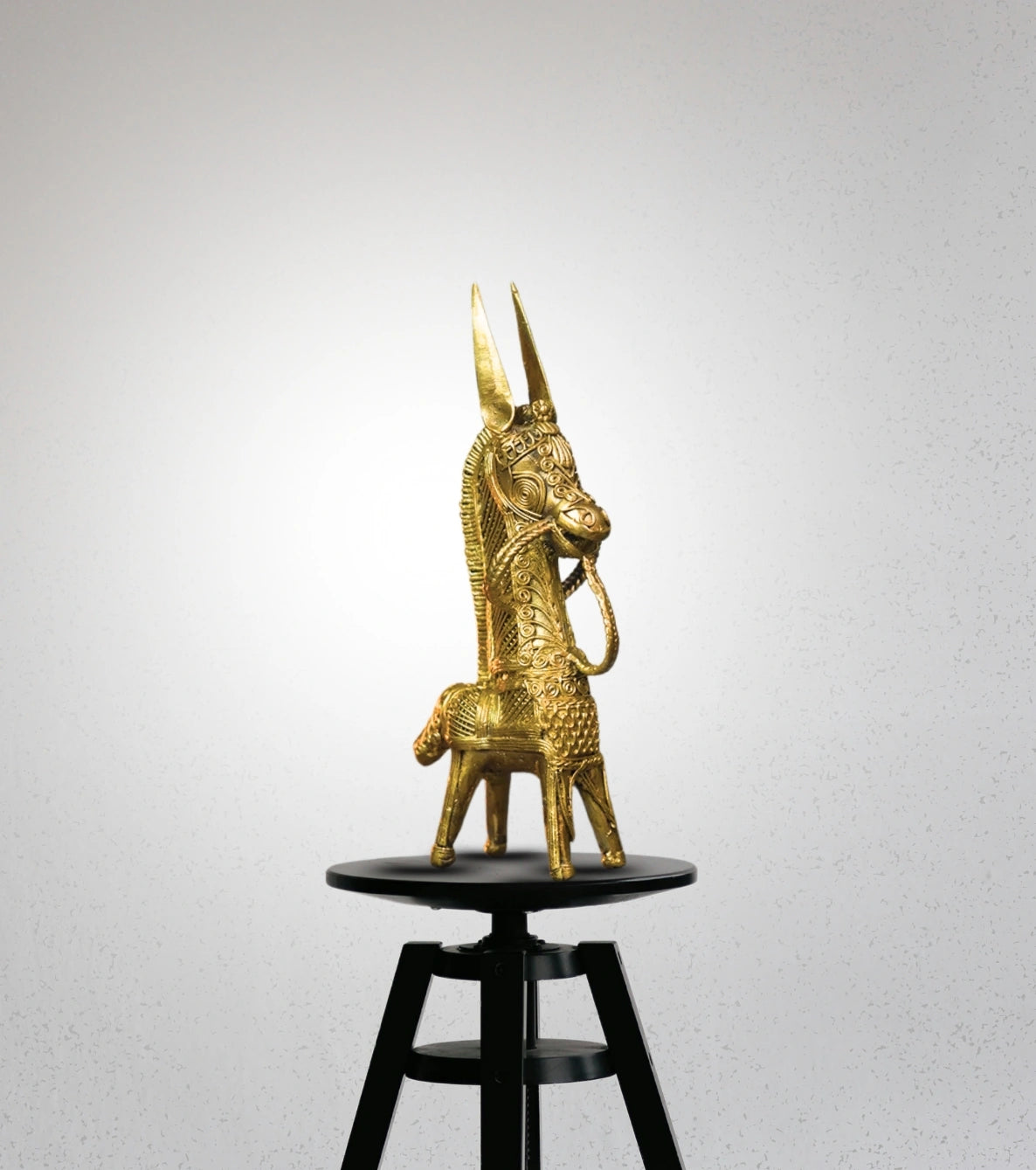 Dokra Horse | Handcrafted Brass Figurine – Traditional Dhokra Art - Retail Maharaj