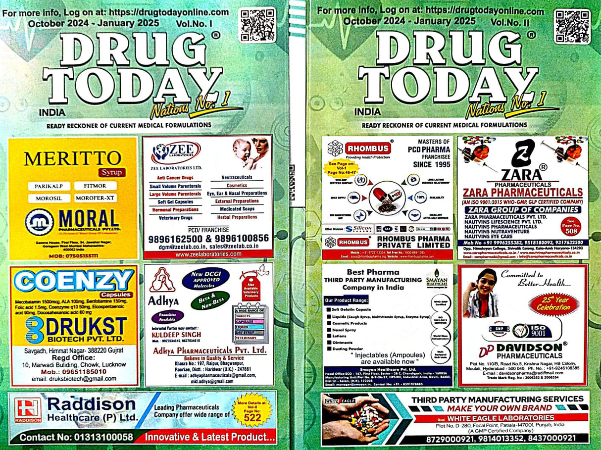 Drug Today ( Vol - I & II ) October 2024 - January 2025 - Retail Maharaj