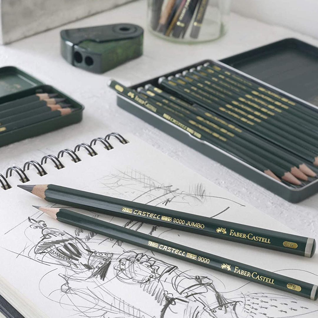 Faber Castell 9000 Professional Graphite Pencil Art Set Tin Pack