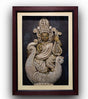 Divine Saraswati Wall Frame – Eco Art in Jute-Wood pāṭa-kāhihi, Handcrafted Goddess Sculpture - Retail Maharaj