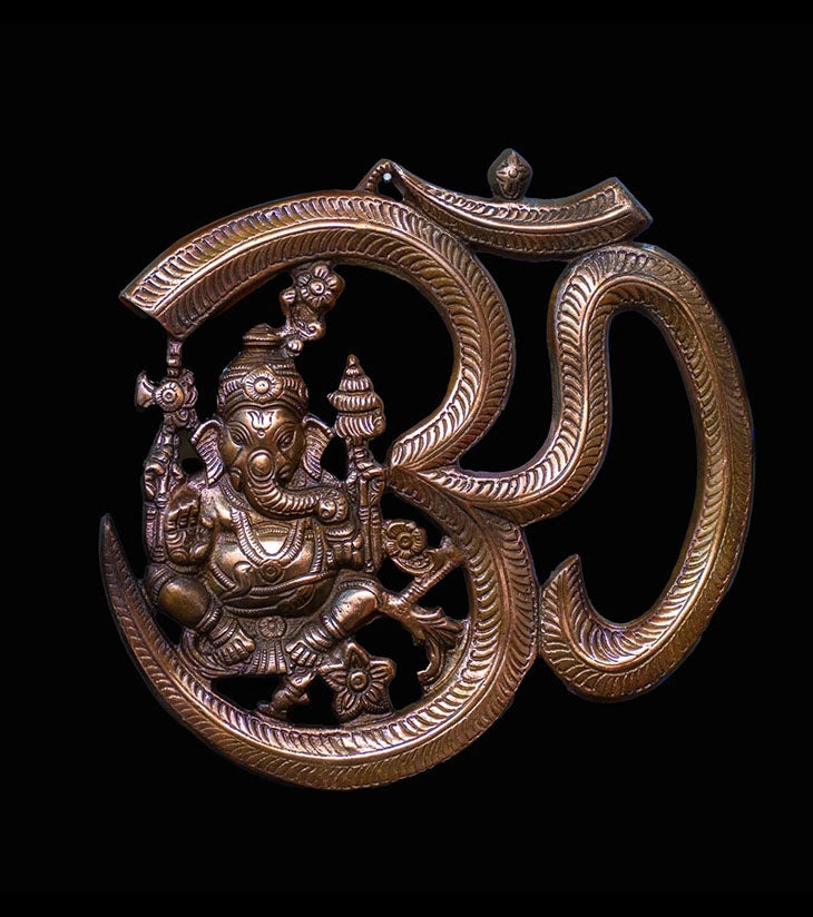 Om Ganesh Wall Hanging – Handcrafted Eco Harmony Emblem - Retail Maharaj