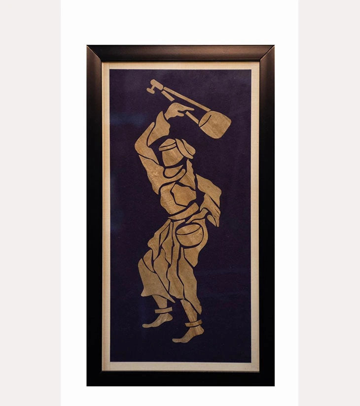 BANGLAR BAUL – Eco-Friendly Water Hyacinth Fiber Wall Art | Handcrafted Bengali Baul Tradition Wall Hanging - Retail Maharaj