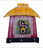 Handcrafted Bengal Hut Wall Hanging with Tribal Lady – Jute Art, Eco-Friendly 3-Hook Key Holder - Retail Maharaj