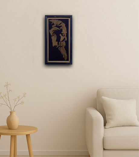 Vertical Rabindranath Tagore Wall Art – Handcrafted on Water Hyacinth - Retail Maharaj
