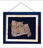 Rustic Owl Wall Art – Framed Nature Elegance | Handcrafted Kachuripana Fiber Art - Retail Maharaj