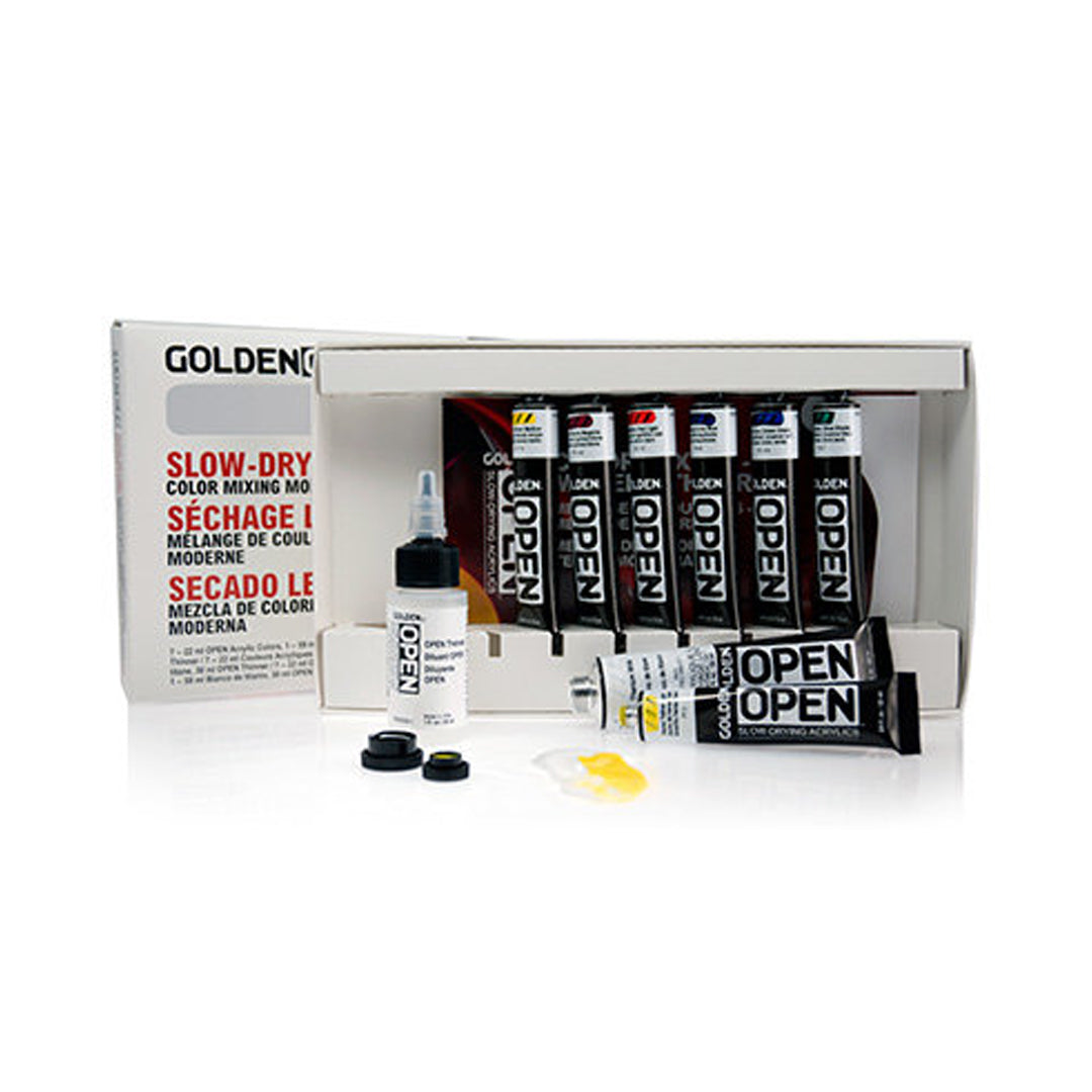 Golden OPEN Slow Drying Acrylics Modern Color Mixing Theory Set of 8