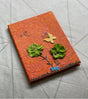 Terracotta Spark Notebook – Handcrafted Jute Artistry with Sunburst Motifs & Mirror Accents - Retail Maharaj