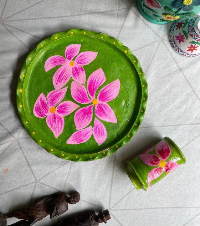 Palette Whirl – Hand-Painted Decorative Plate by Innocent Hand - Retail Maharaj