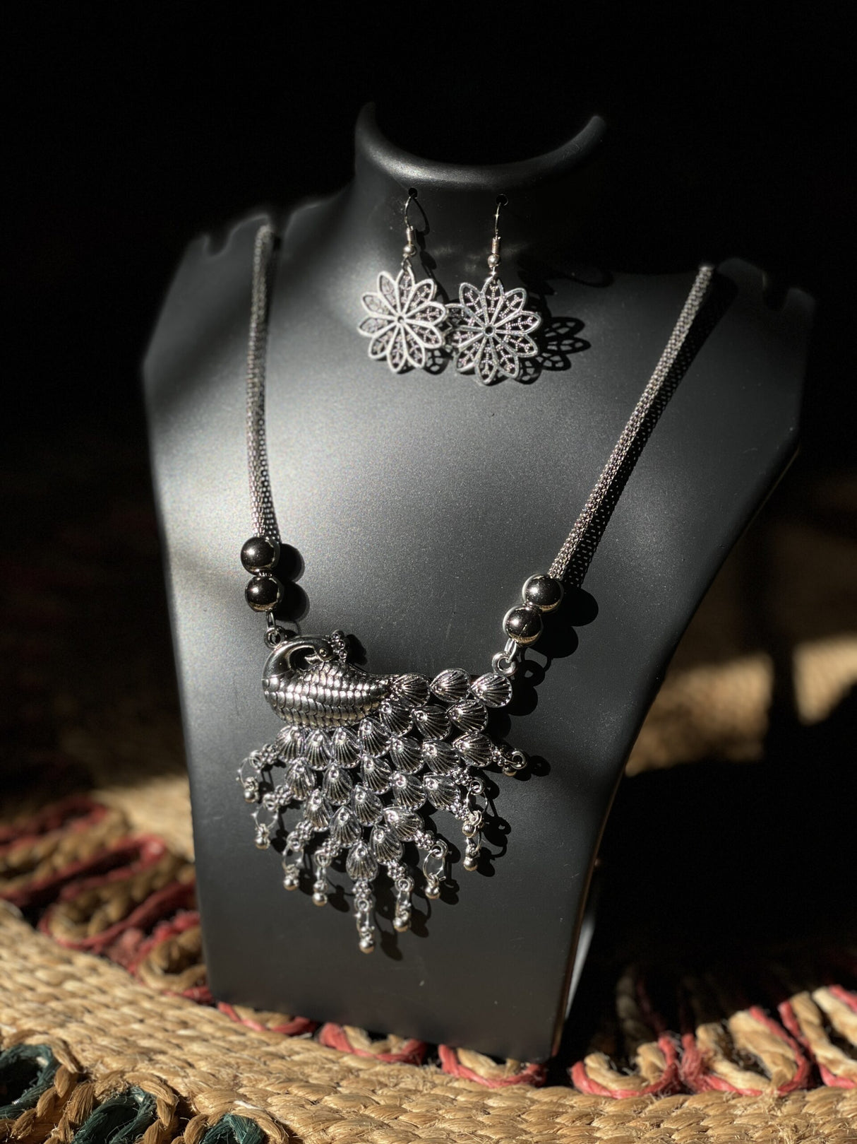 Dancing Peacock Pendant Set - Retail Maharaj