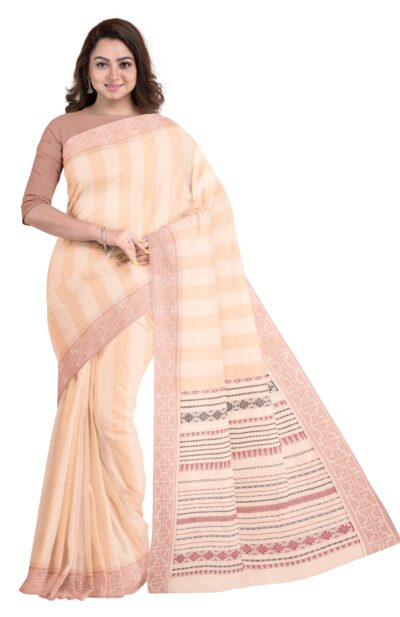 Tangail Cotton Saree – Cream - Retail Maharaj
