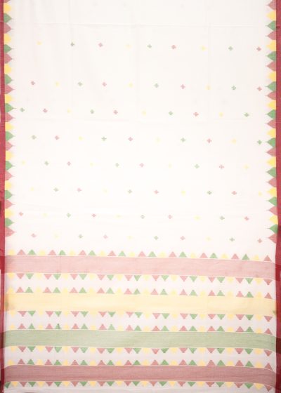 Tangail Cotton Saree – White - Retail Maharaj