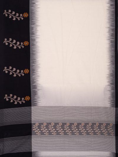 Tangail Cotton Saree – Black & White - Retail Maharaj