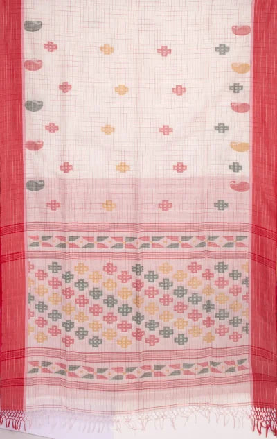 Handwoven Tangail Cotton Saree – Multi Colour - Retail Maharaj