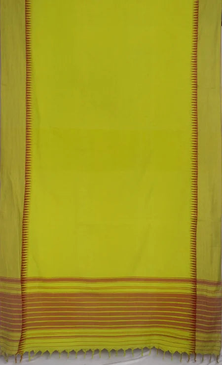 Handwoven Dhaniakhali Cotton Saree – Green - Retail Maharaj