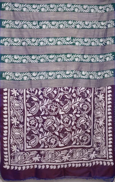 Kantha Silk Saree – Multi Colour - Retail Maharaj