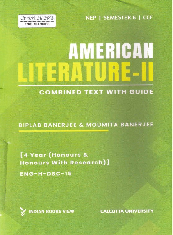 American Literature-II Complete Text with Guide (ENG-H-DSC-15) Sem-6, CU (English Version) - Retail Maharaj