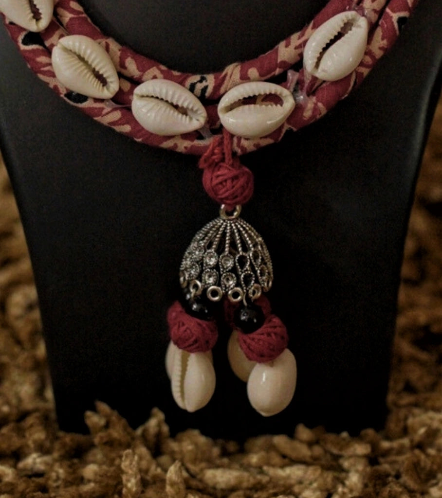 Cowrie Charm Tribal Necklace Set - Retail Maharaj