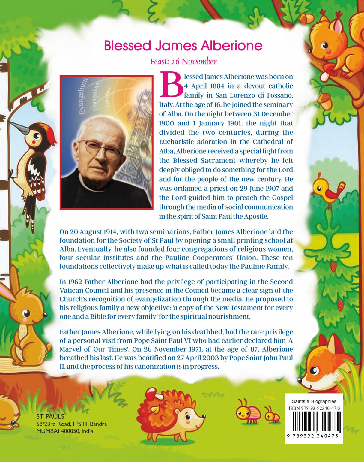 An Illustrated Book of Saints for Children: With Popular Marian Feasts - Retail Maharaj