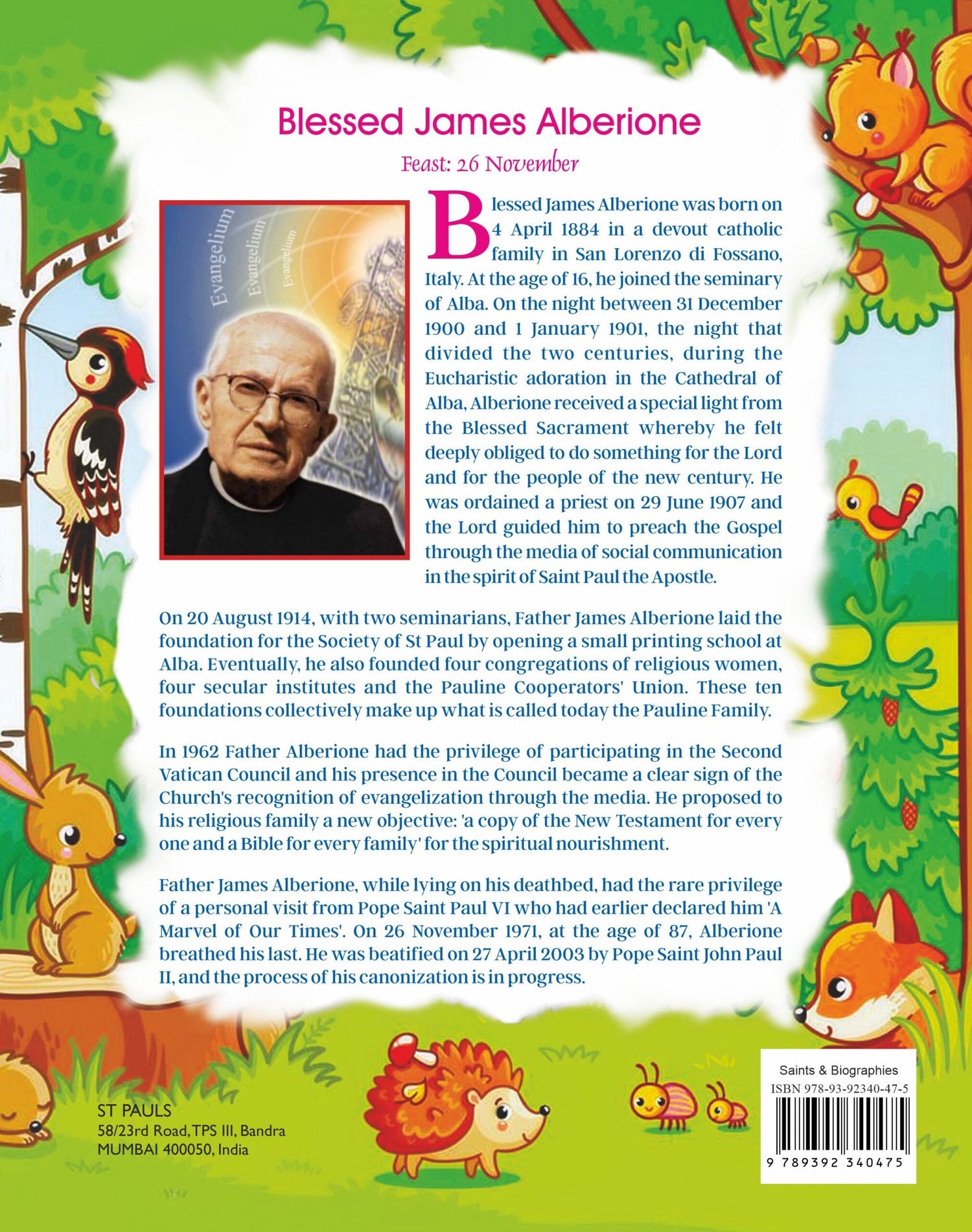 An Illustrated Book of Saints for Children: With Popular Marian Feasts - Retail Maharaj