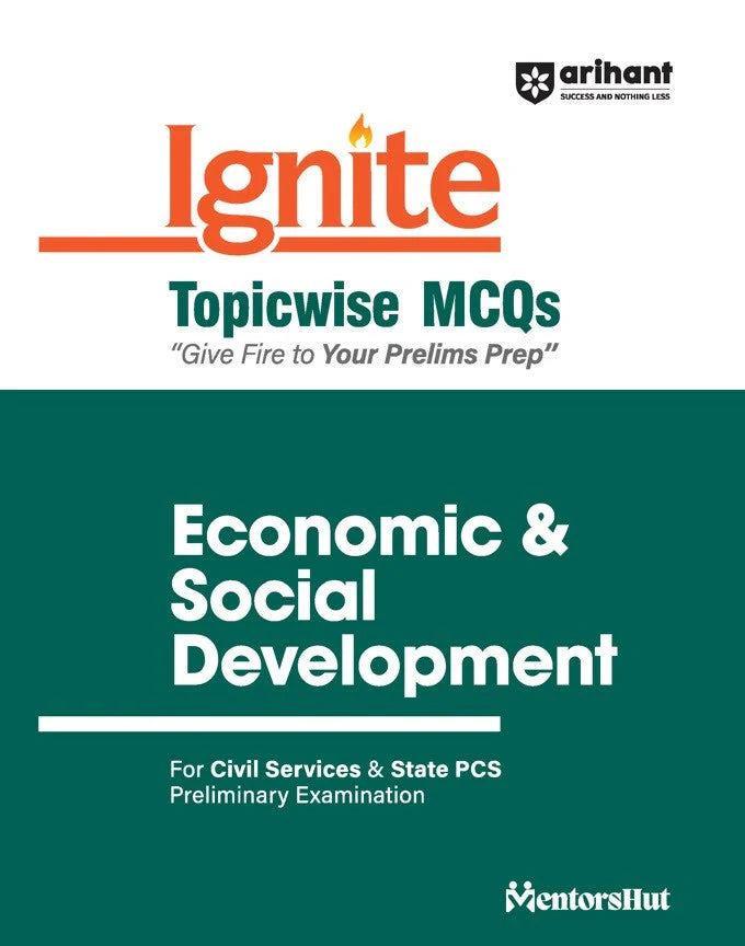 Ignite Topicwise MCQs Economics & Social Development For UPSC & State Pre Pcs Exams | English Medium - Retail Maharaj