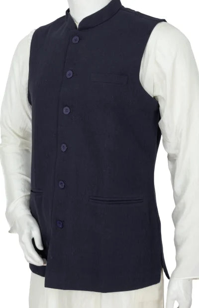 Cotton Wool Handloom Jacket – Indigo - Retail Maharaj