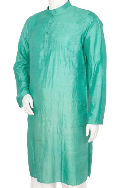Plain Garod Silk Kurta – Green - Retail Maharaj