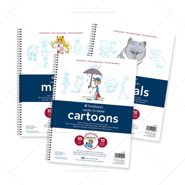 Strathmore Learn to Draw Cartoons, Manga & Animals Pads - Retail Maharaj