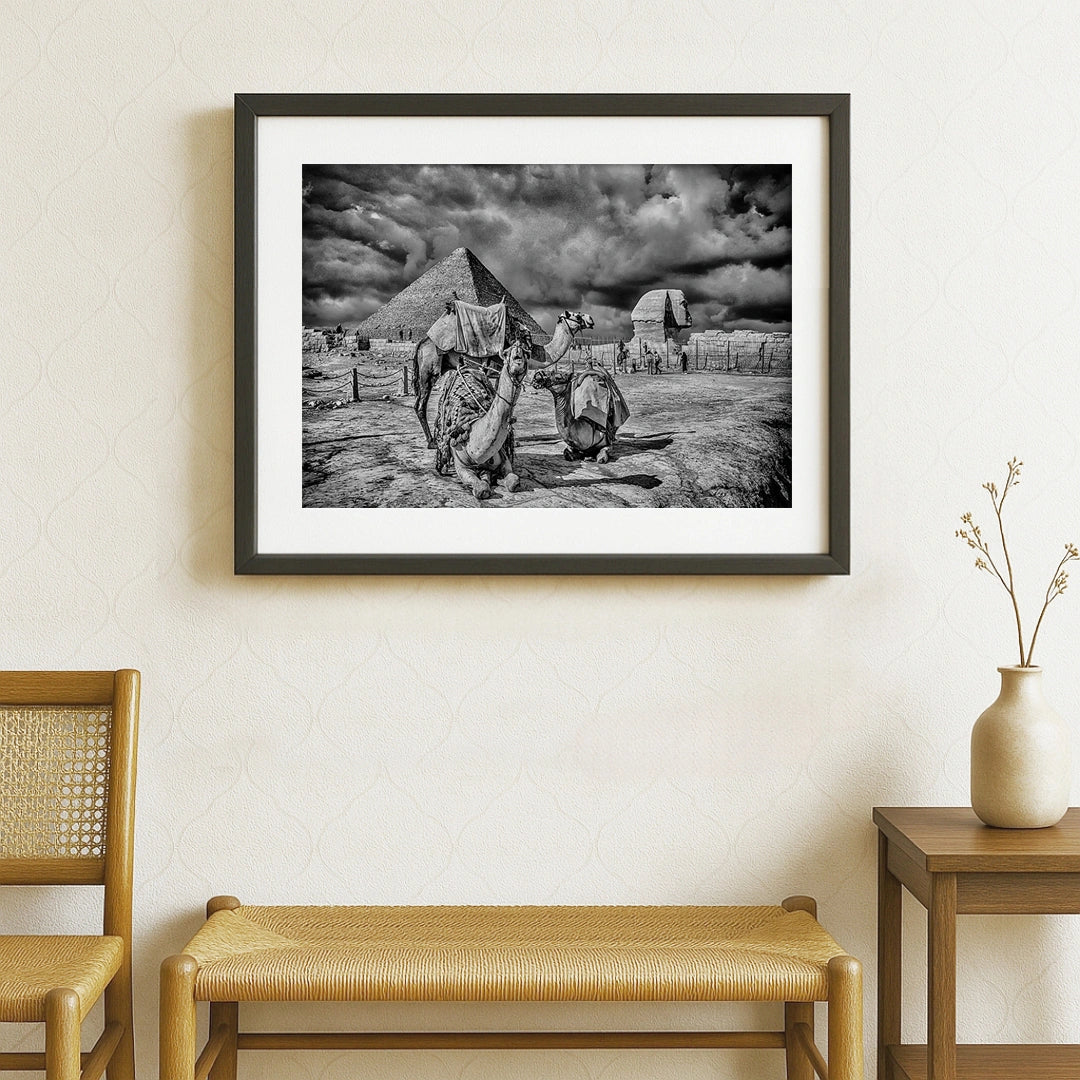 Desert Royalty – Pyramids of Giza, Cairo – Limited Edition Fine Art Photograph by Sayantan Sengupta - Retail Maharaj