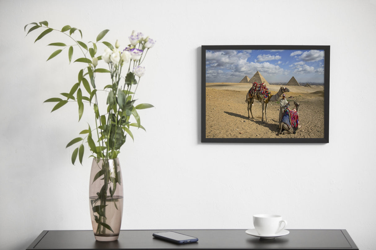Desert Royalty – Pyramids of Giza, Cairo – Limited Edition Fine Art Photograph by Sayantan Sengupta - Retail Maharaj