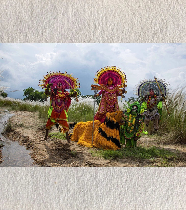 Echoes of the Mask – Chhau Dance, Purulia – Limited Edition Fine Art Photograph by Sayantan Sengupta - Retail Maharaj