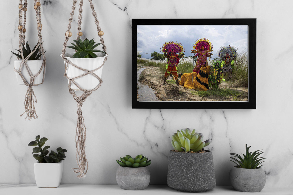 Echoes of the Mask – Chhau Dance, Purulia – Limited Edition Fine Art Photograph by Sayantan Sengupta - Retail Maharaj