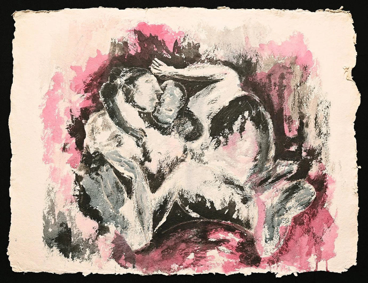 “LOVE” by Debajyoti Roy – The Clone Within Series (Mixed Media on Handcrafted Archival Paper) - Retail Maharaj