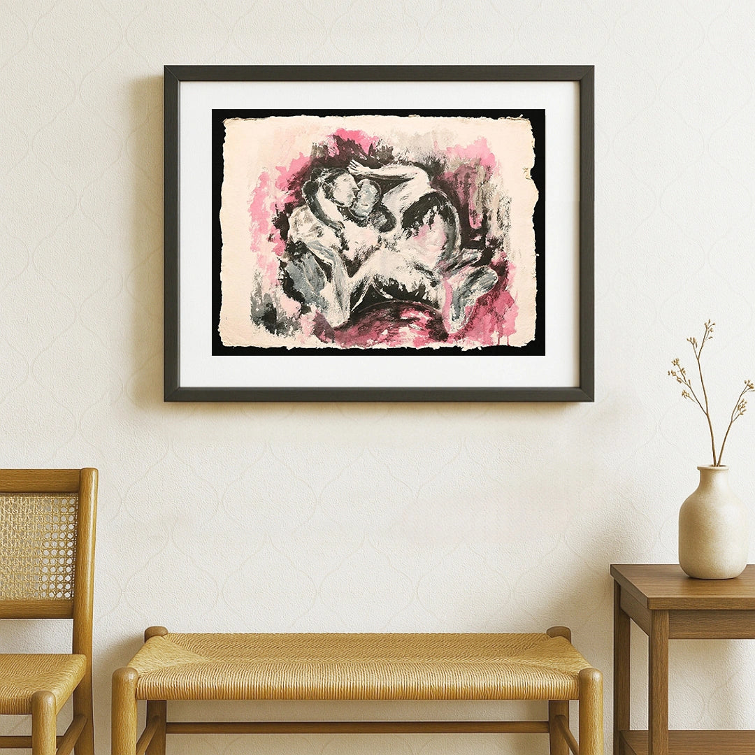 “LOVE” by Debajyoti Roy – The Clone Within Series (Mixed Media on Handcrafted Archival Paper) - Retail Maharaj