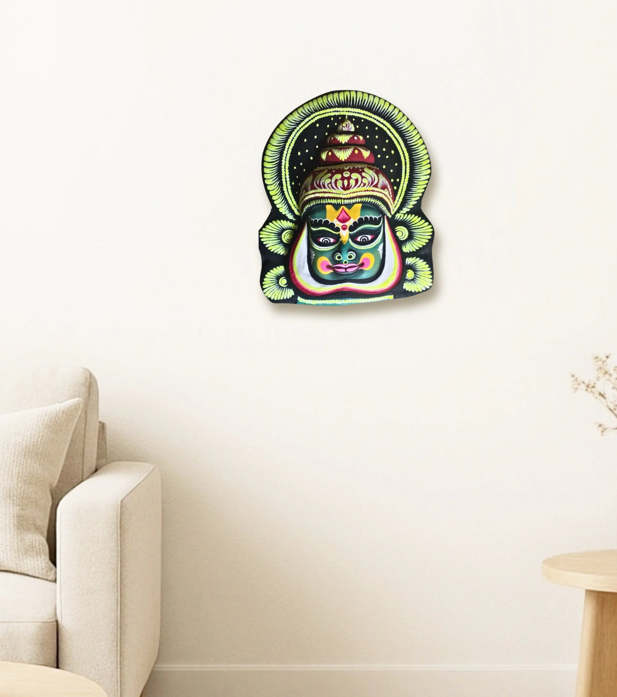 Raahr Rang: Mask of Joyful Spirit | Traditional Purulia Chau Mask | Handcrafted Folk Art | Vibrant Color Palette - Retail Maharaj