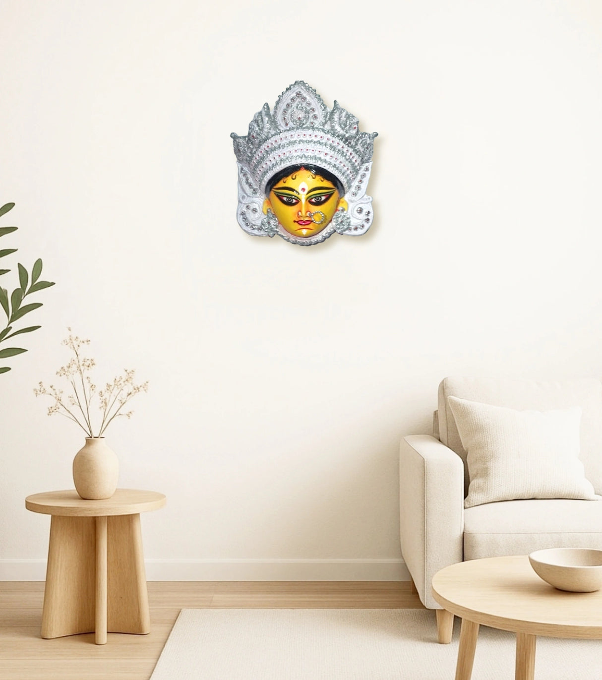 Durga Purulia Mukhosh – Handcrafted Mask from Bengal’s Folk Heritage - Retail Maharaj