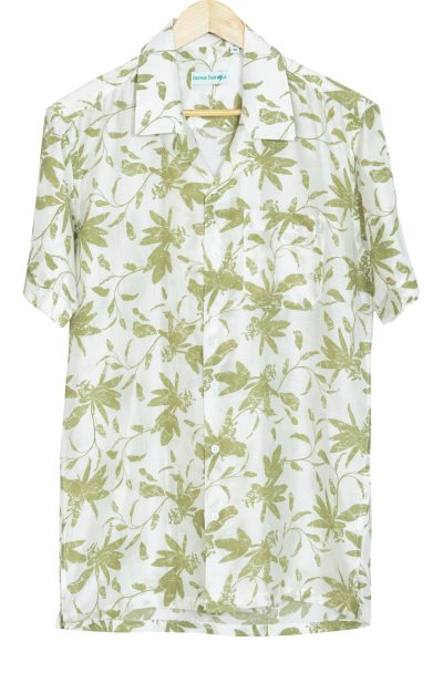 Printed Cotton Shirt – White - Retail Maharaj