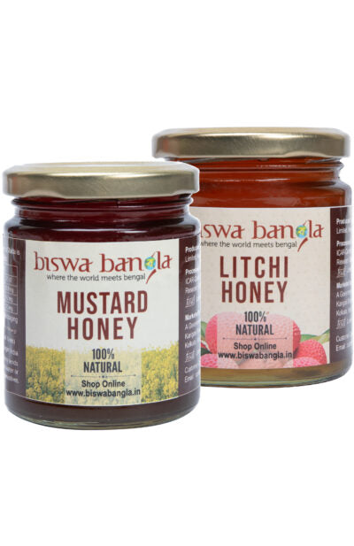 500g Honey from Malda (Mustard & Litchi) – Set of Two Packs - Retail Maharaj
