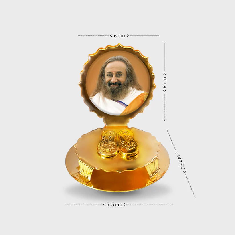 Metal Pooja Stand with Paduka - Retail Maharaj