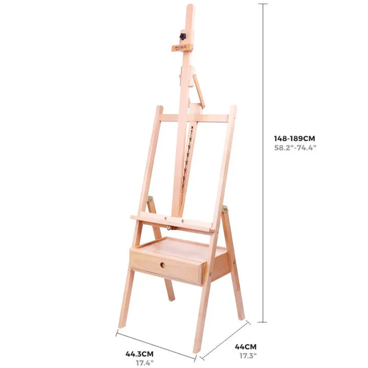 Mont Marte Tilting Box Floor Easel Signature for Canvas and Studio Painting - Retail Maharaj