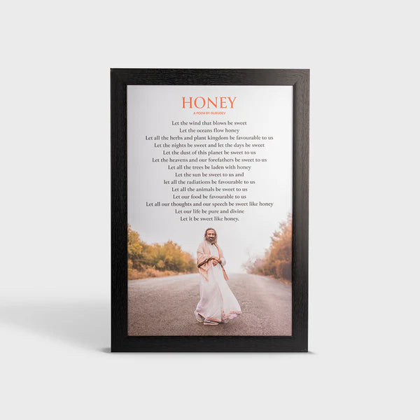 Photo Frame 16 x 24 inch (Poem - Honey) | Featuring Gurudev Sri Sri Ravi Shankar - Retail Maharaj
