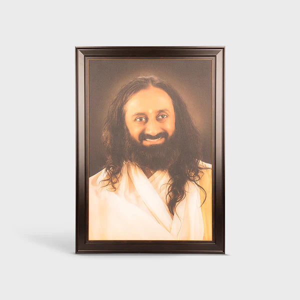 Photo Frame 22 x 32 inch (Sparkle) - Double Frame | Gurudev Sri Sri Ravi Shankar - Retail Maharaj