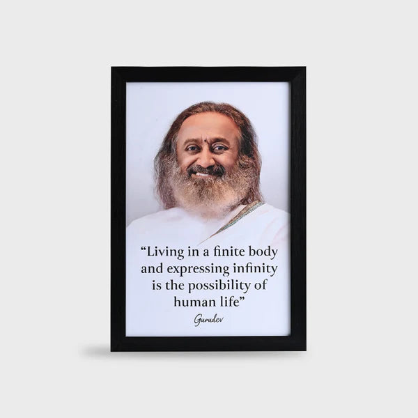 Photo Frame (Gurudev Quote) 8 x 12 inch A | Premium Frame featuring Gurudev Sri Sri Ravi Shankar - Retail Maharaj