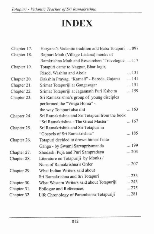 Totapuri – Vedantic Teacher of Sri Ramakrishna - Retail Maharaj