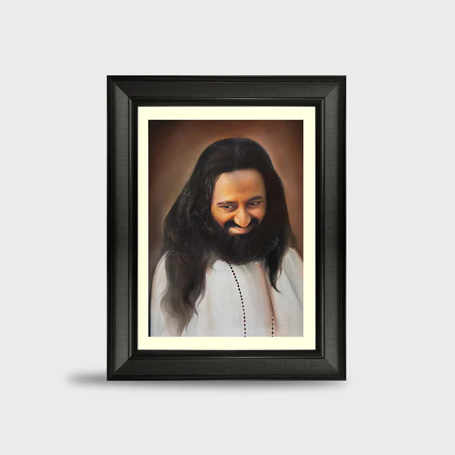 Oil Painting Print of Gurudev – 12 x 16 Inches with Black Frame (Pre-Order) - Retail Maharaj