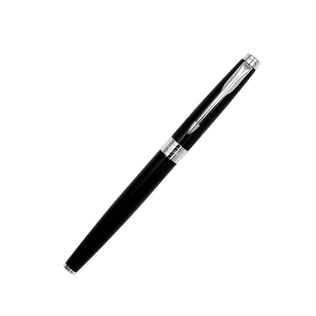 Parker Aster Lacque Black Chrome Trim Medium Fountain Pen