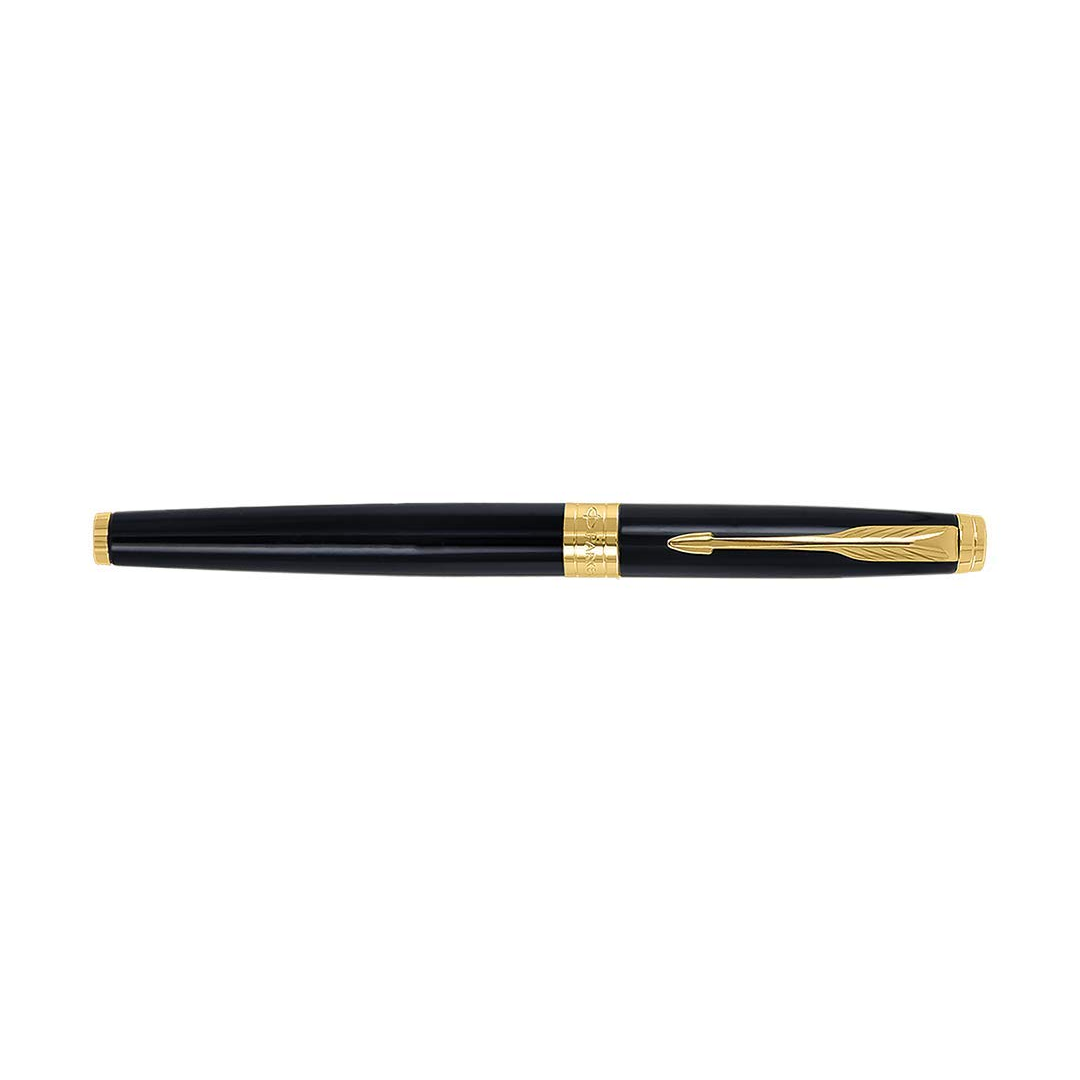 Parker Aster Lacque Black Gold Trim Rollerball Pen